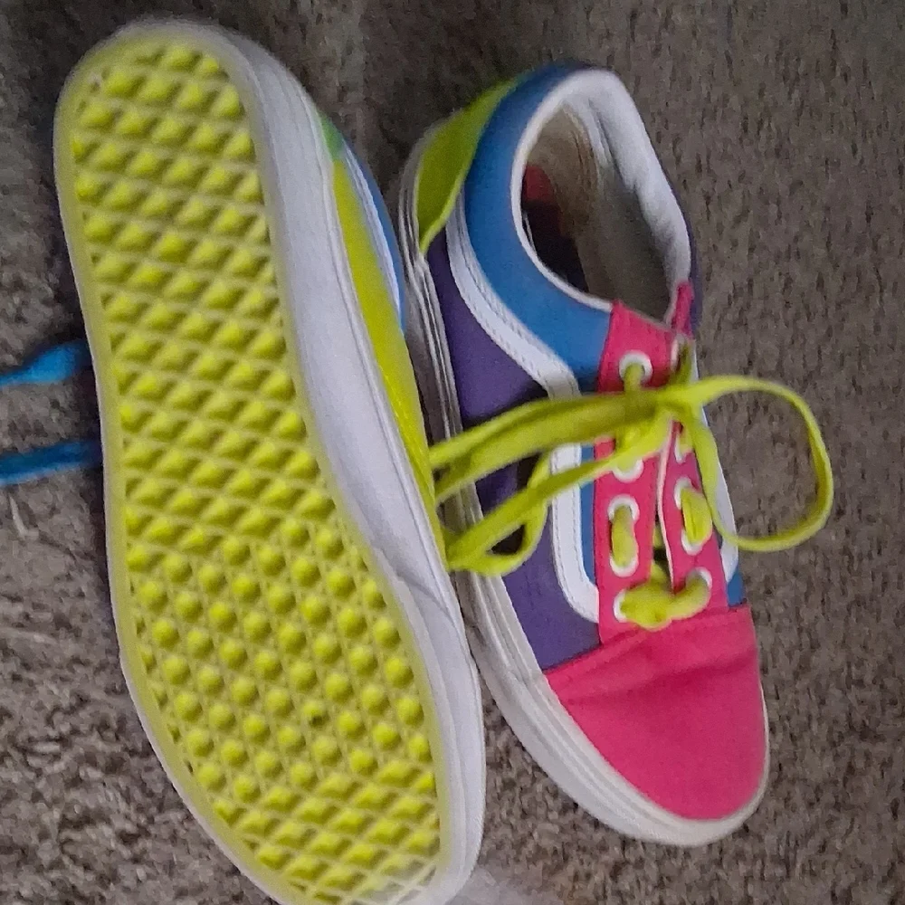 Vans Colorblock Sneakers Womens Size 7 - Picture 7 of 9